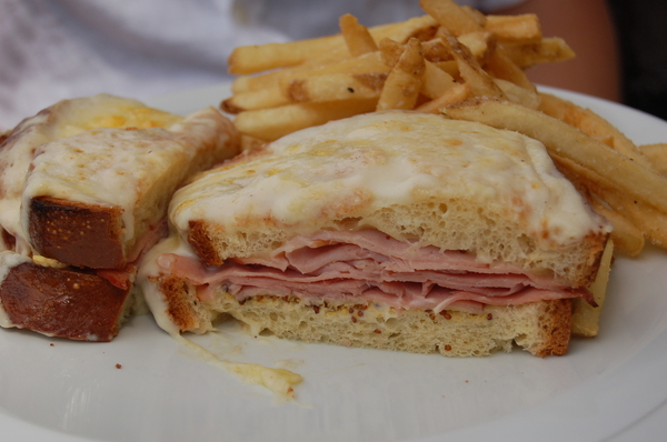 The croque monsieur sandwich is a simple favorite throughout Paris.