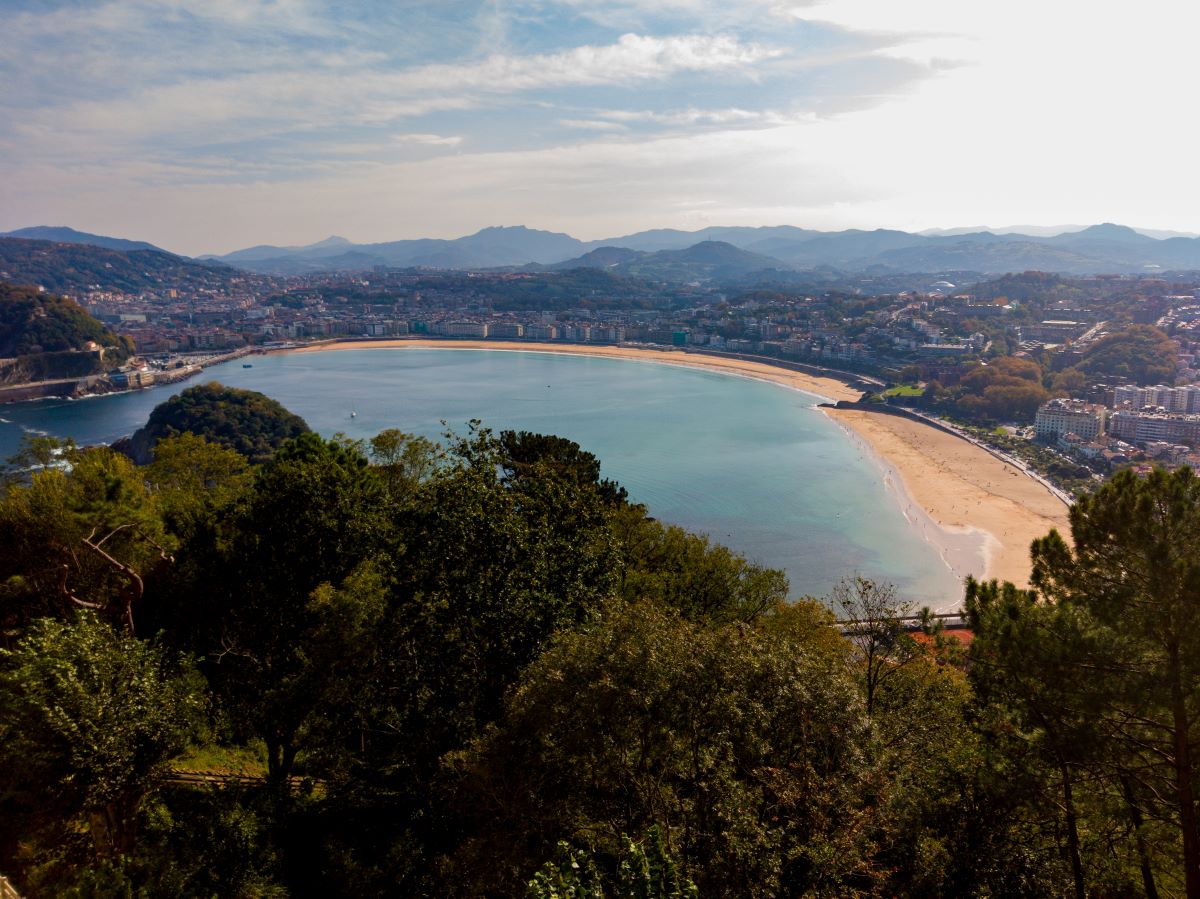 A view of the bay in San Sebastian