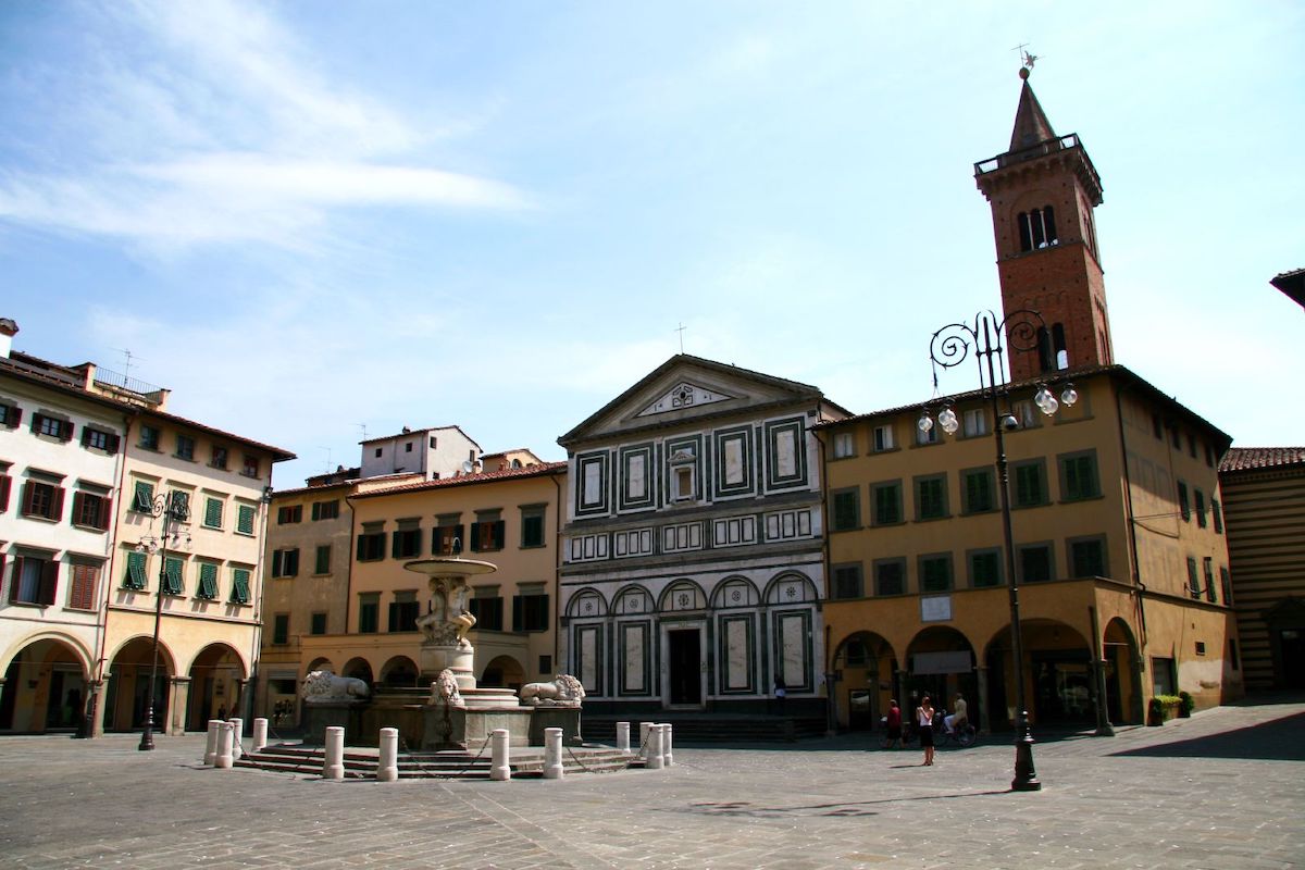 A medieval town square in Empoli, Italy