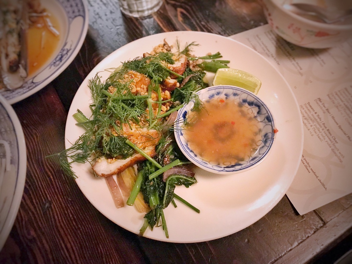 Monkfish with dill, tumeric and fish sauce at Hanoi House