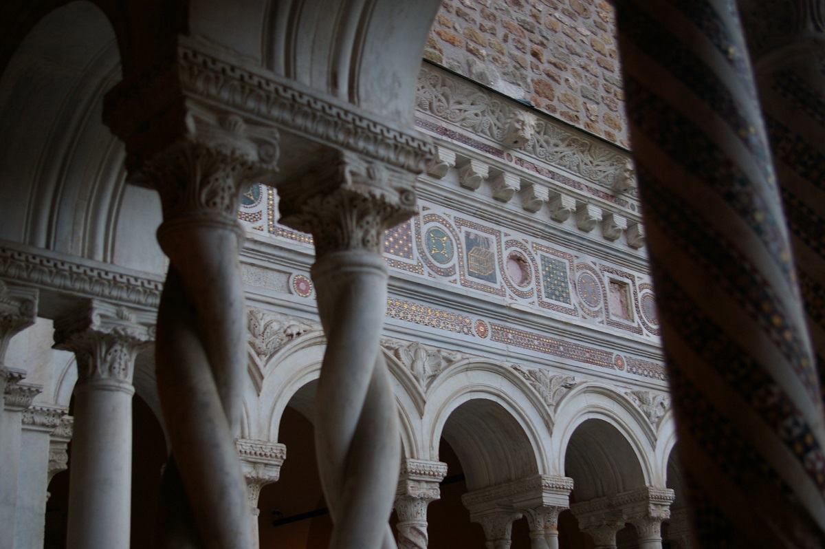 Cloisters and gilded tiles in San Giovanni in Laterano