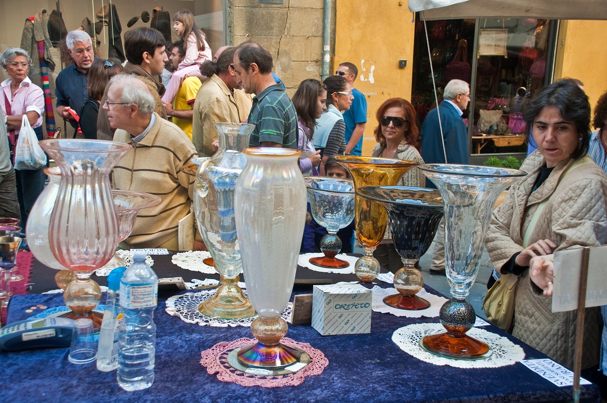 All sorts of treasures pop up at the antiques market in Arezzo
