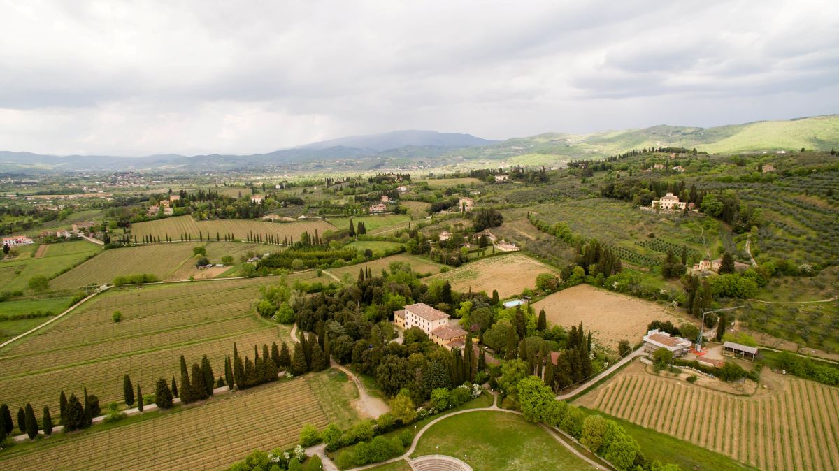 Green valleys view from Tuscan Town