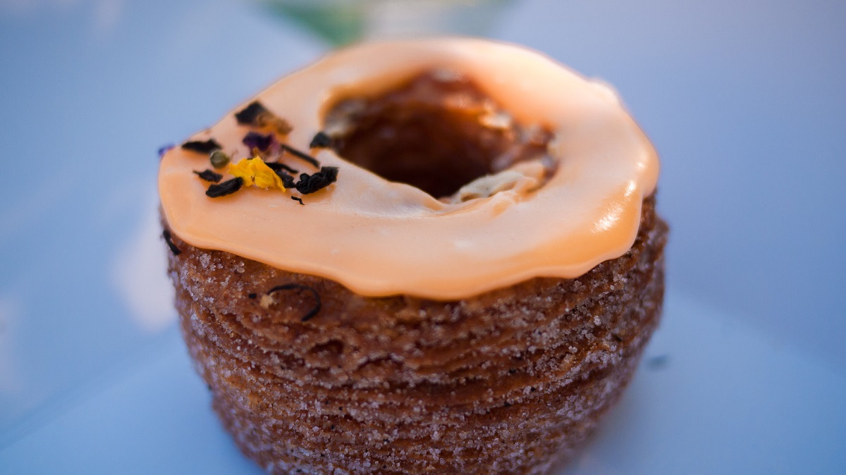 Peach tea cronut, one of the best croissants in NYC