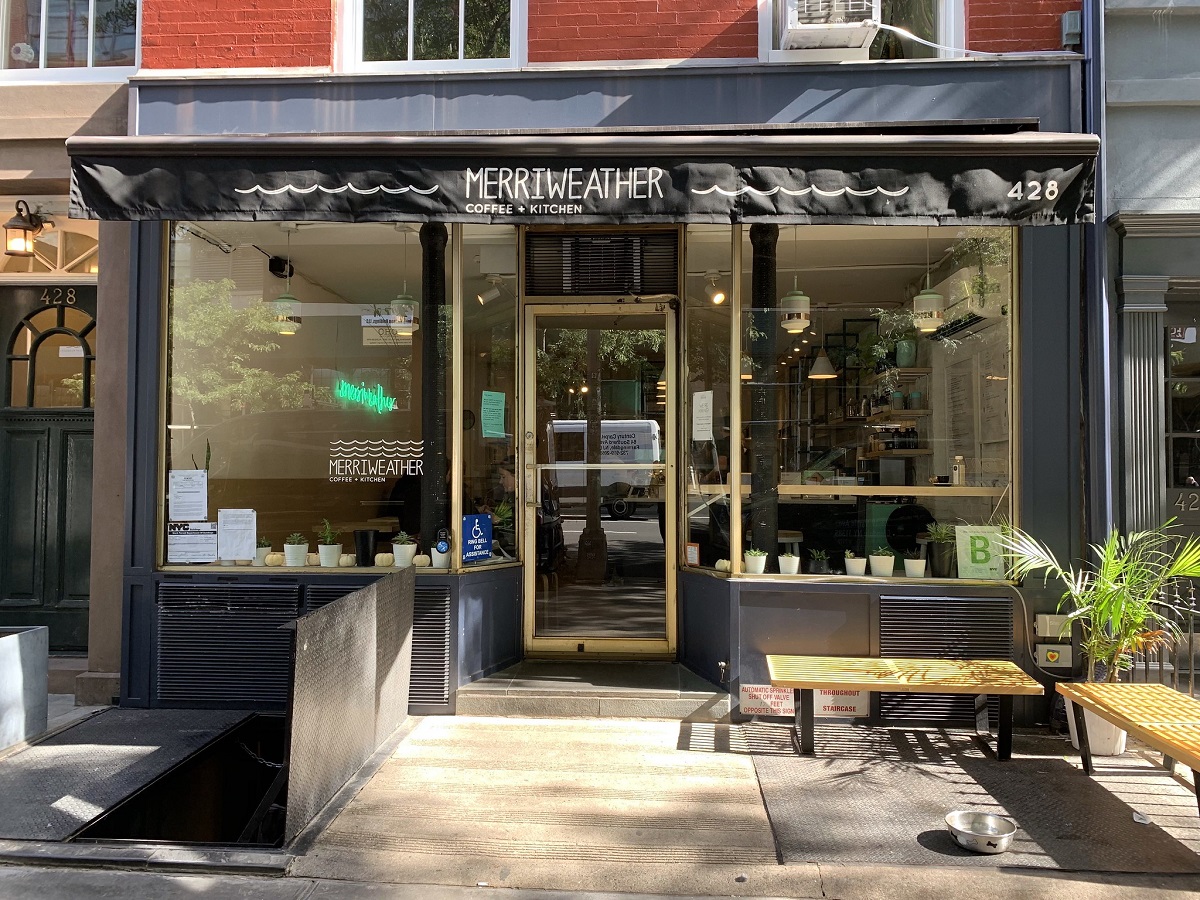Merriweather, one of the top coffee shops in the West Village. 