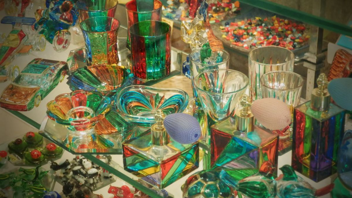 colorful glassware from Murano, Venice