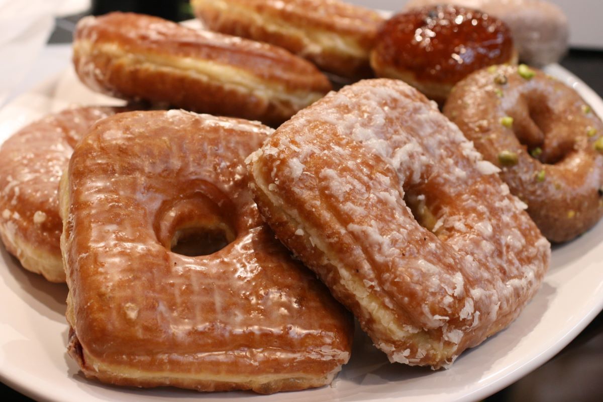 square donuts with glaze