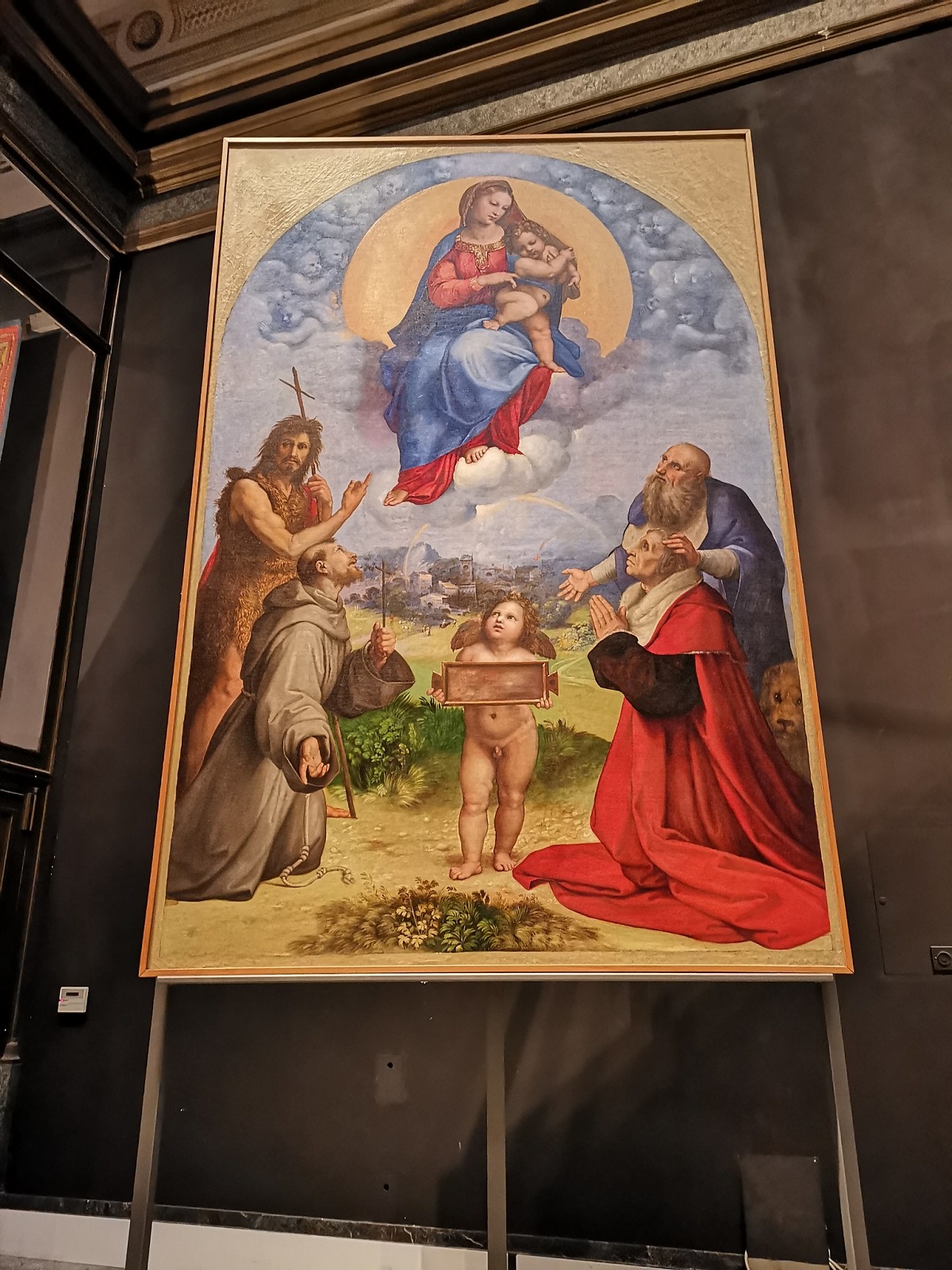 Painting of a religious scene at the Vatican museums in Rome