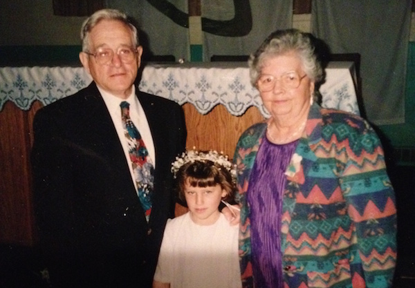 Cait with her grandparents