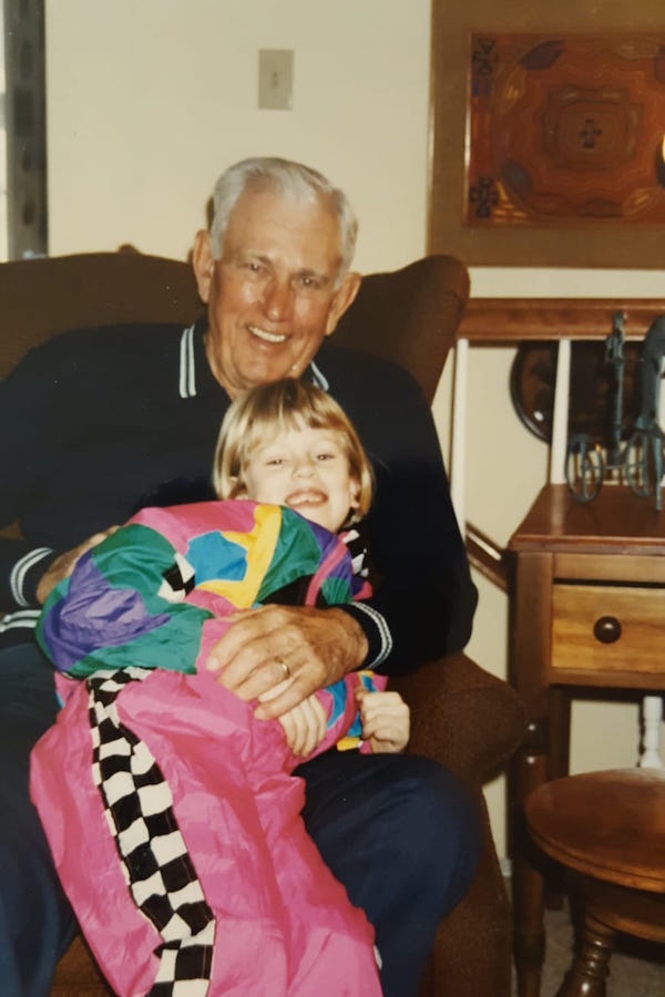 Meredith with her granddad
