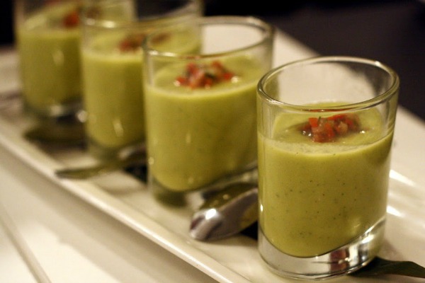 Green gazpacho is a tasty addition to our vegetarian guide to Barcelona!