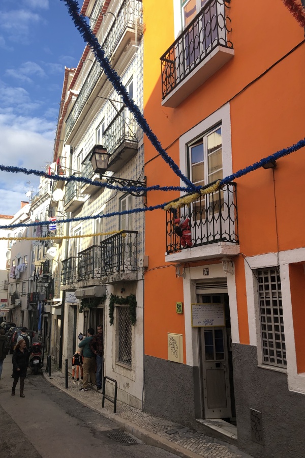 We love the colourful buildings in Mouraria, Lisbon.