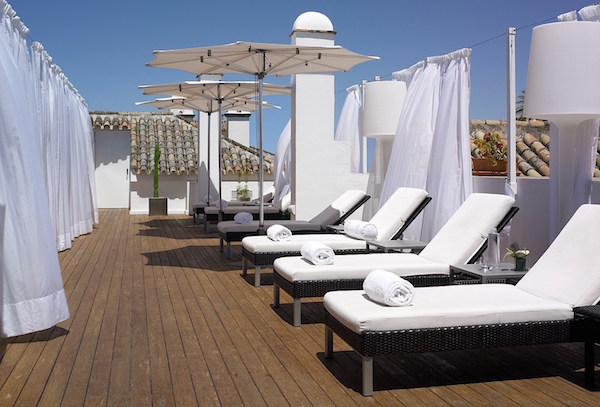 Looking for hotels with swimming pools is essentially during Seville's hot summer months, and this is a great spot to relax on the rooftop pool at Hospes Las Casa Del Rey De Baeza