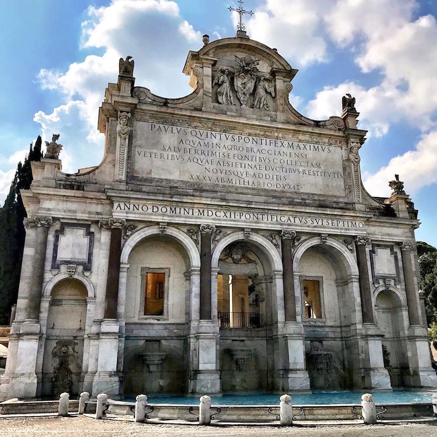 The Fontana dell'Acqua Paola is one of the most Instagrammable spots in Rome—both the fountain itself and the nearby terrace.