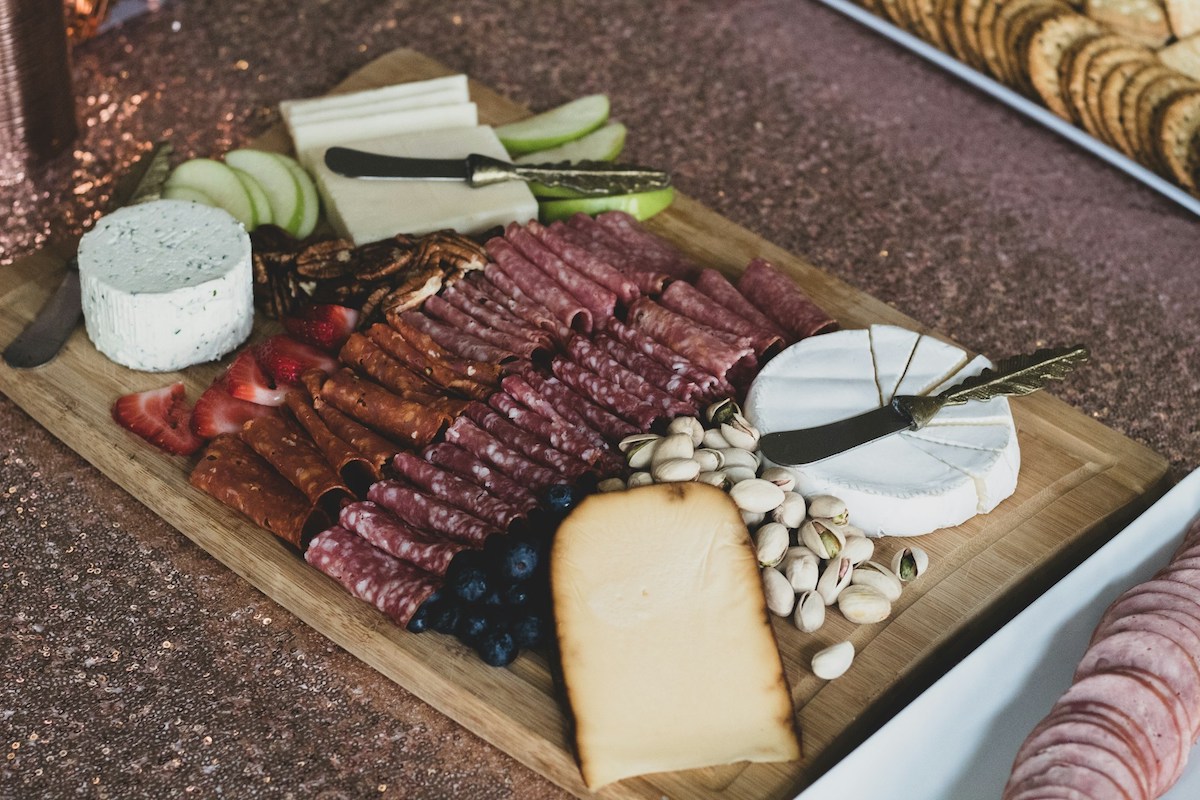 A charcuterie board goes great with your Port wine