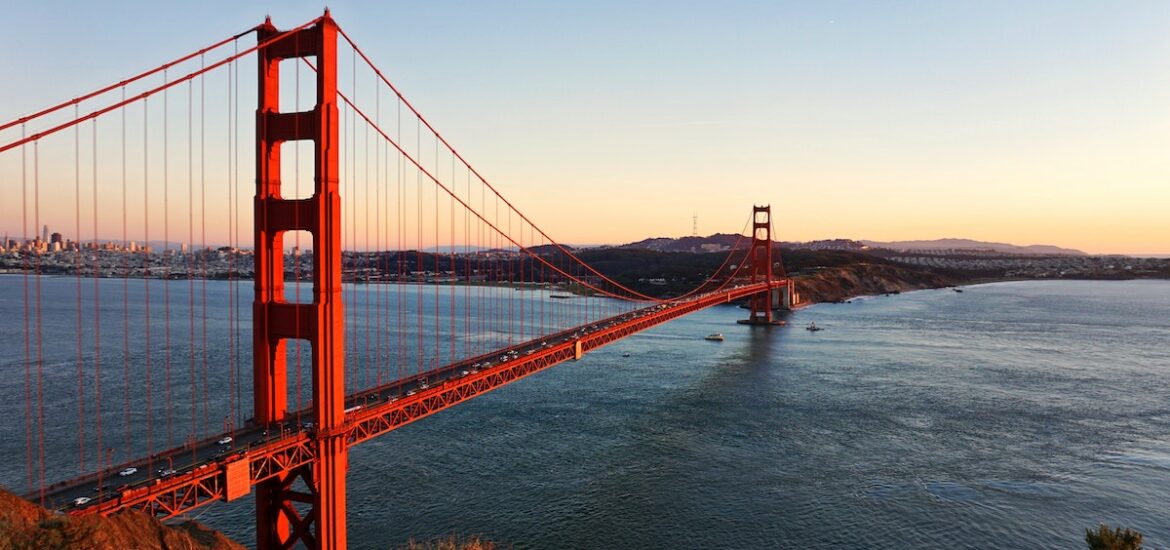 Walking on the Golden Gate Bridge is a free thing to do in San Francisco