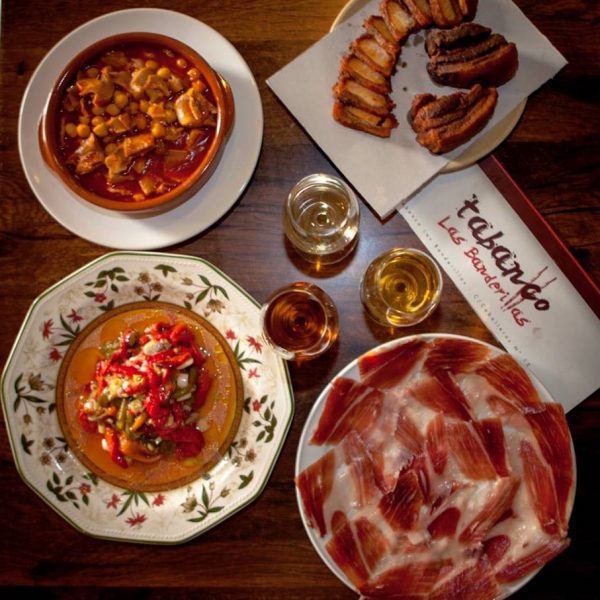 This spread is from Las Bandarillas, one of our favorite tapas bars in Jerez. Wondering where to eat in Jerez? Give them a try!