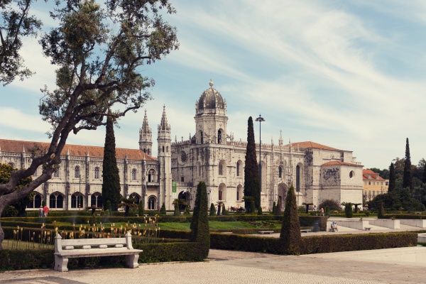 Mosteiro dos Jerónimos in Lisbon in January. A key building in the history of Lisbon's local economy.