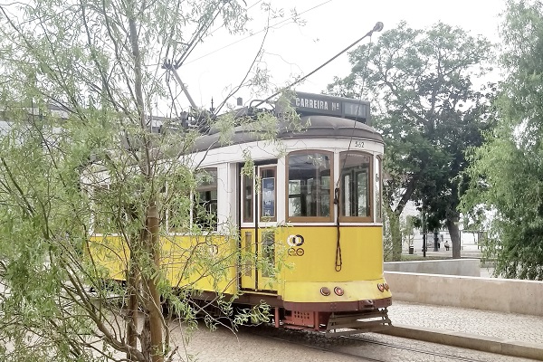 Looking for other Lisbon trams besides the 28? The tram 18 pictured here is usually the least busy and takes you to the quiet neighborhood of Ajuda.