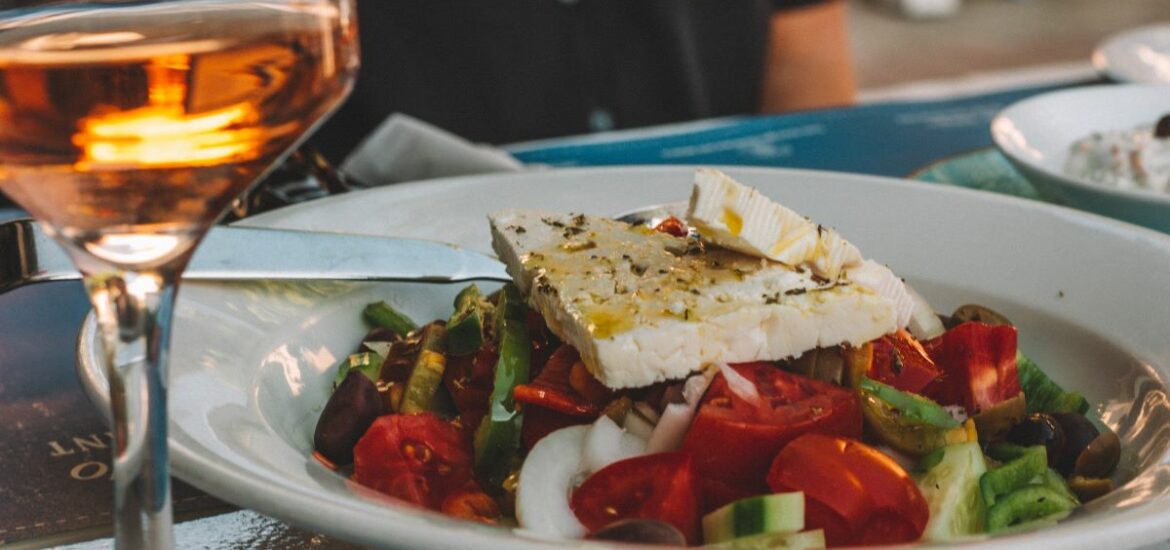 greek salad on a plate