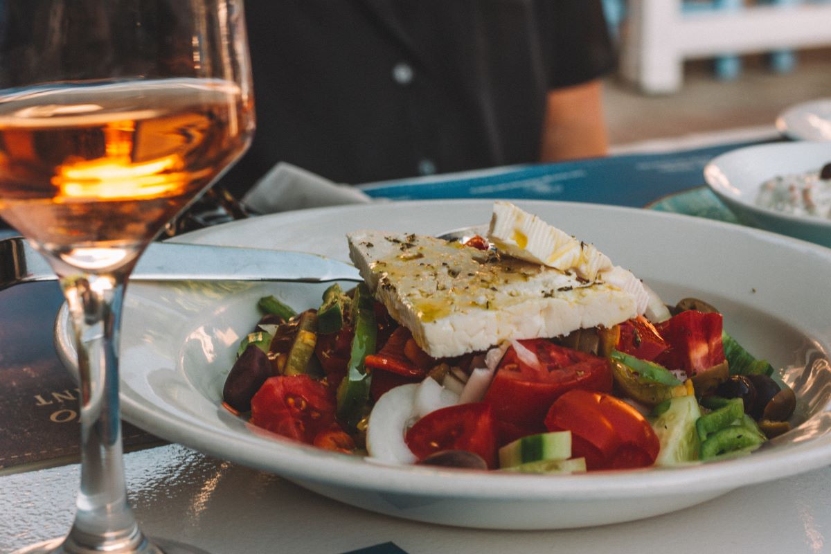 greek salad on a plate