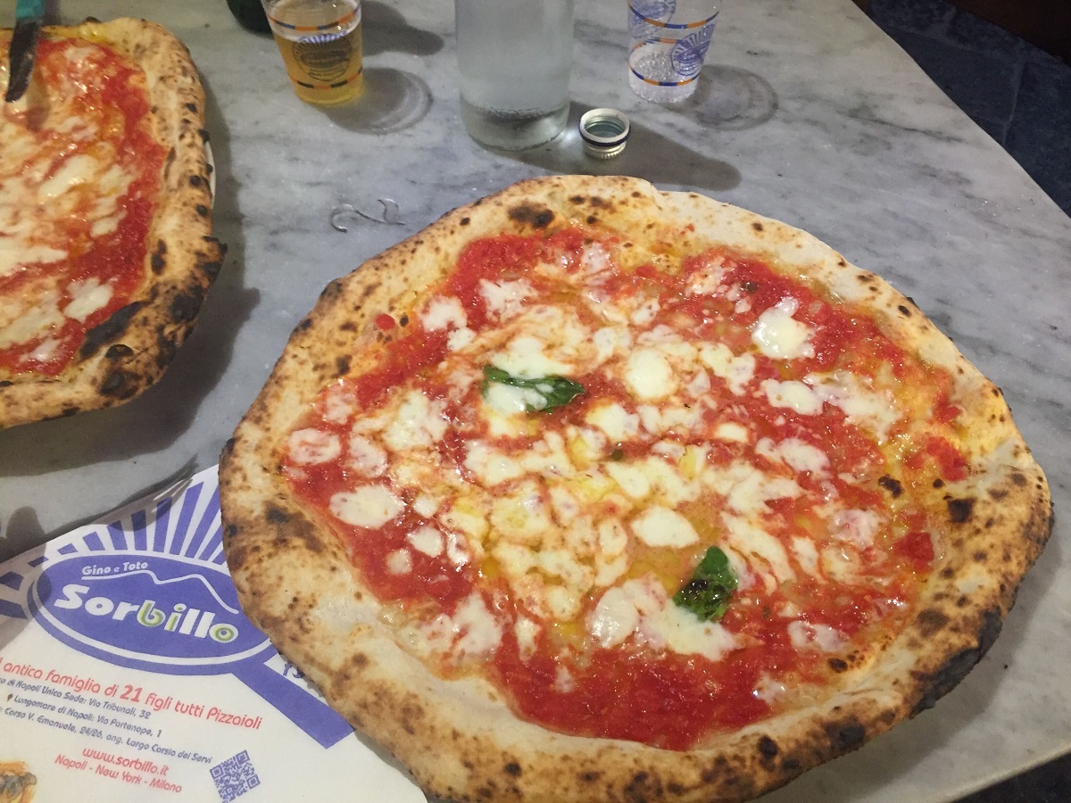 Neapolitan pizza from Sorbillo