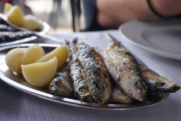 Aux Deux Amis, one of our favorite Oberkampf restaurants, serves up the best sardines in Paris.