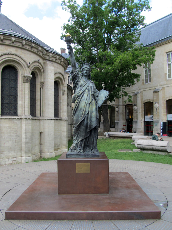 The scaled-down Statue of Liberty at the Musée des Arts et Métiers in Paris