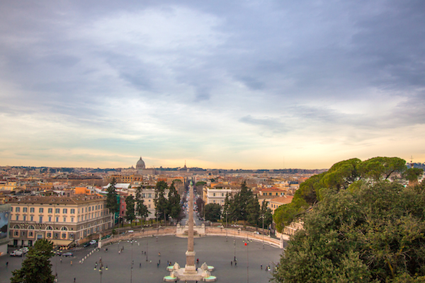 Pincio Hill is one of our favorite parks in Rome with a stunning view.