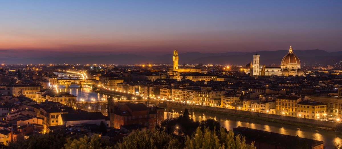 Florence skyline at night