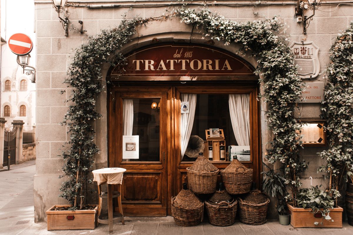 entrance to old Italian restaurant