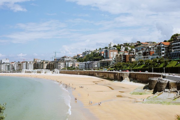 Solo travel in San Sebastian means you can spend as much time on the beach as you want.
