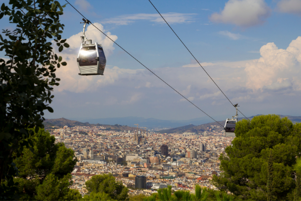 Cable cars over Barcelona