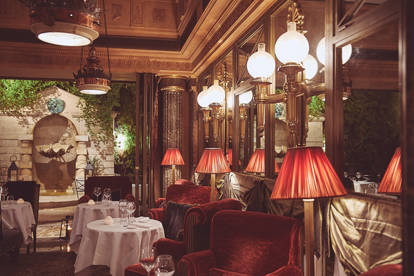 Le Restaurant at the famed L'Hotel, one of the most romantic restaurants in Paris.