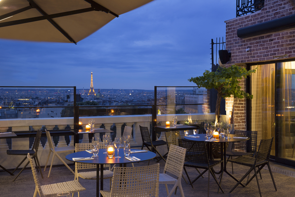 The Terrass" hotel is home to the Paris rooftop bar of your dreams.
