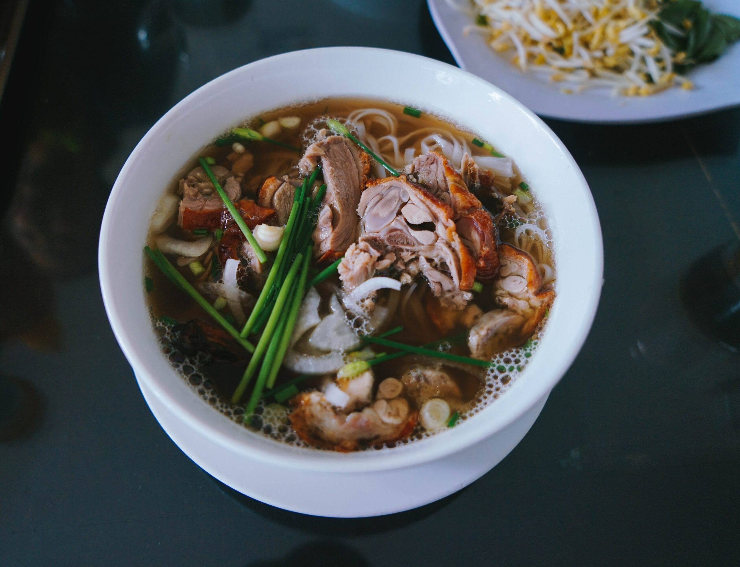Bowl of Vietnamese Pho with pork 
