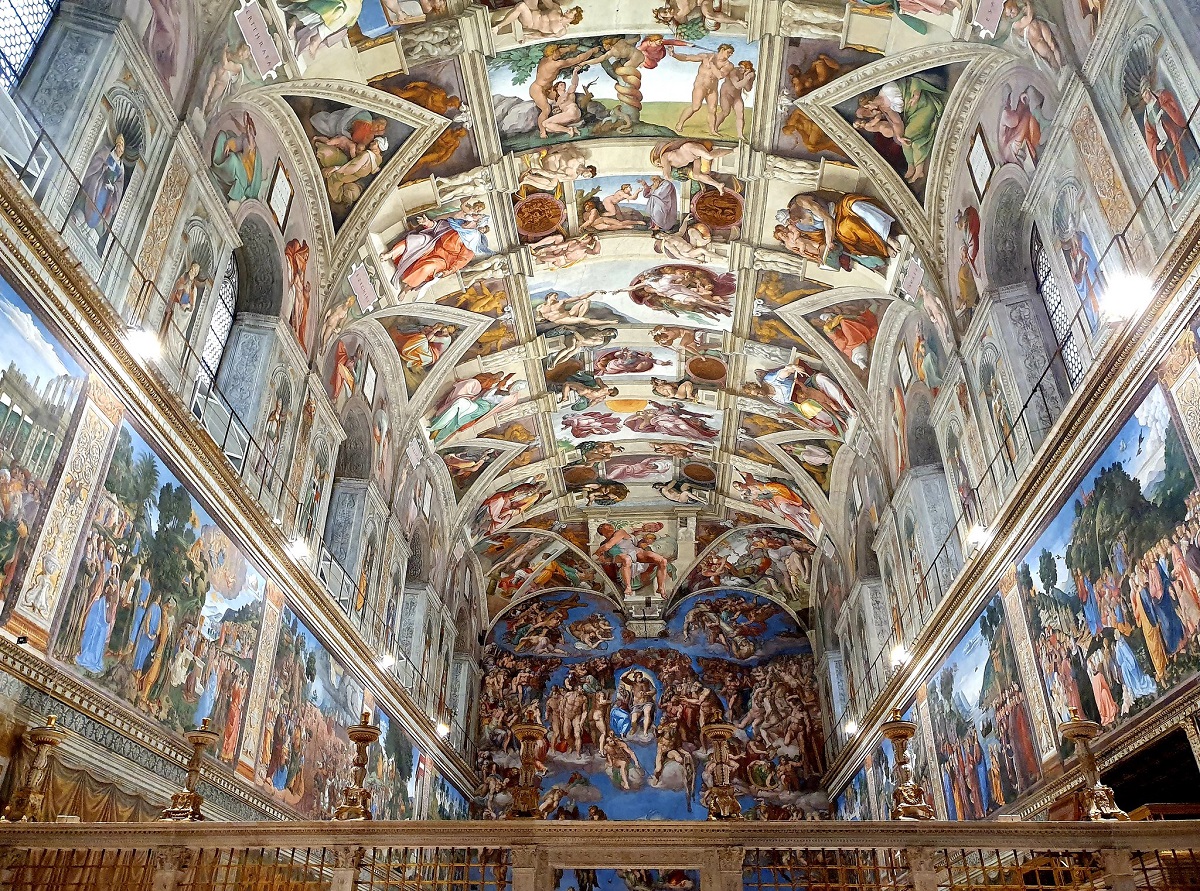 Greek and Roman mythology mix with Old Testament stories in the famous Sistine Chapel.
