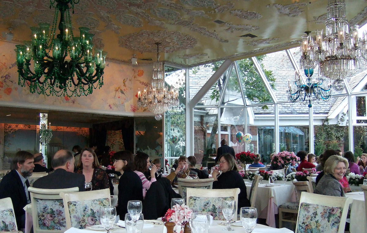 Outdoor terrace area at a restaurant in NYC's Central Park