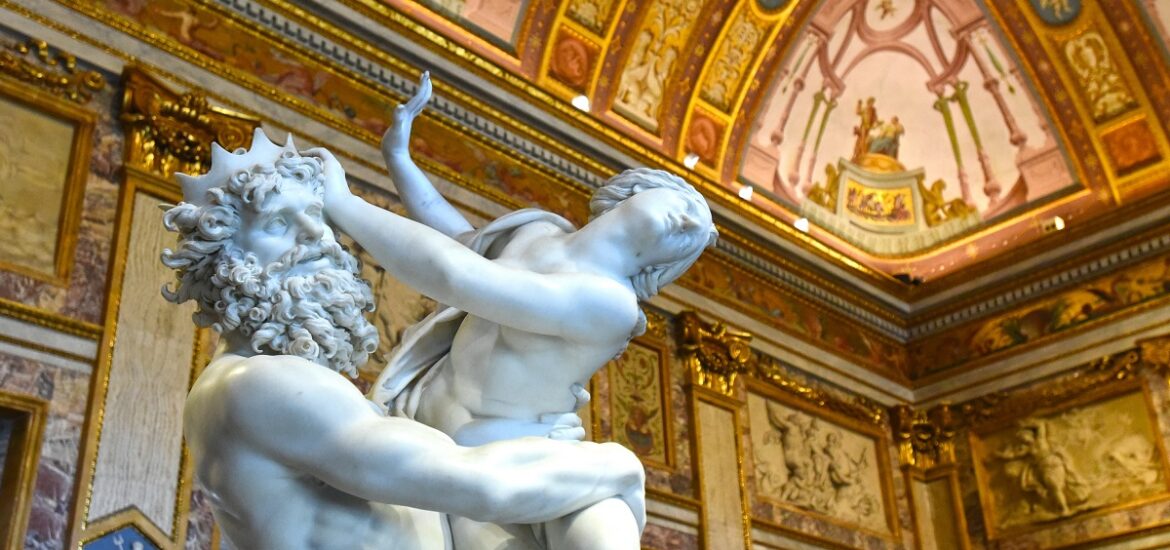 Statue the Rape of Persephone by Bernini.