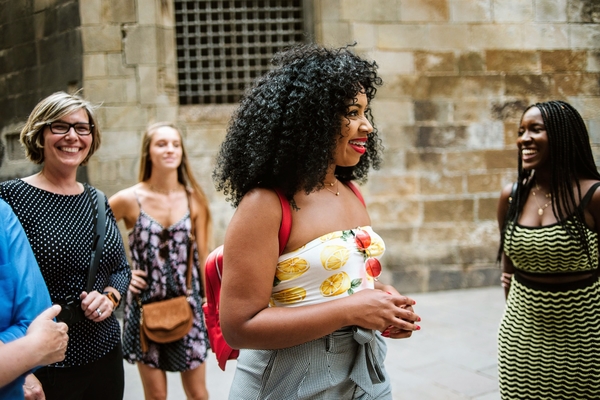 Tour guests in Barcelona