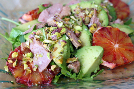 Refreshing salads like this tuna belly, avocado, and blood orange one, are some of our favorite Spanish summer recipes.
