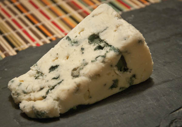 Chunk of Roquefort cheese