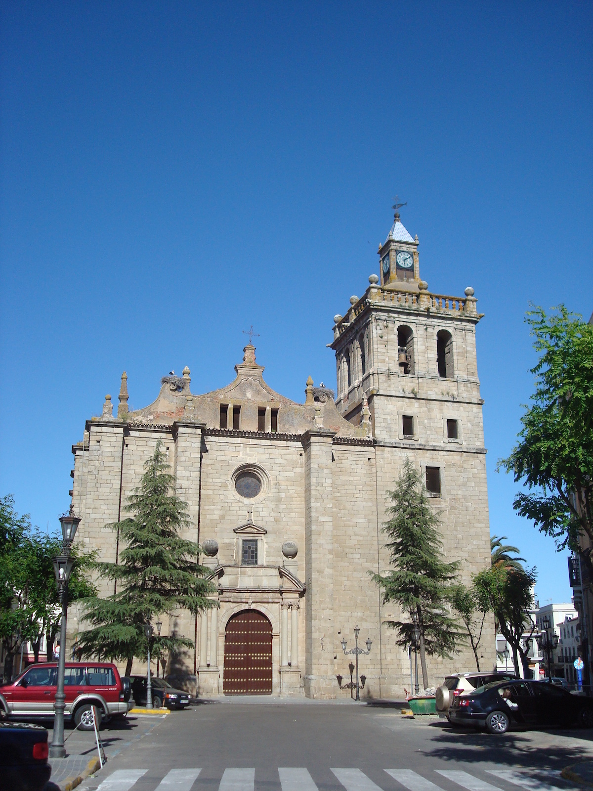 Large stone building with a tower on the right-hand side